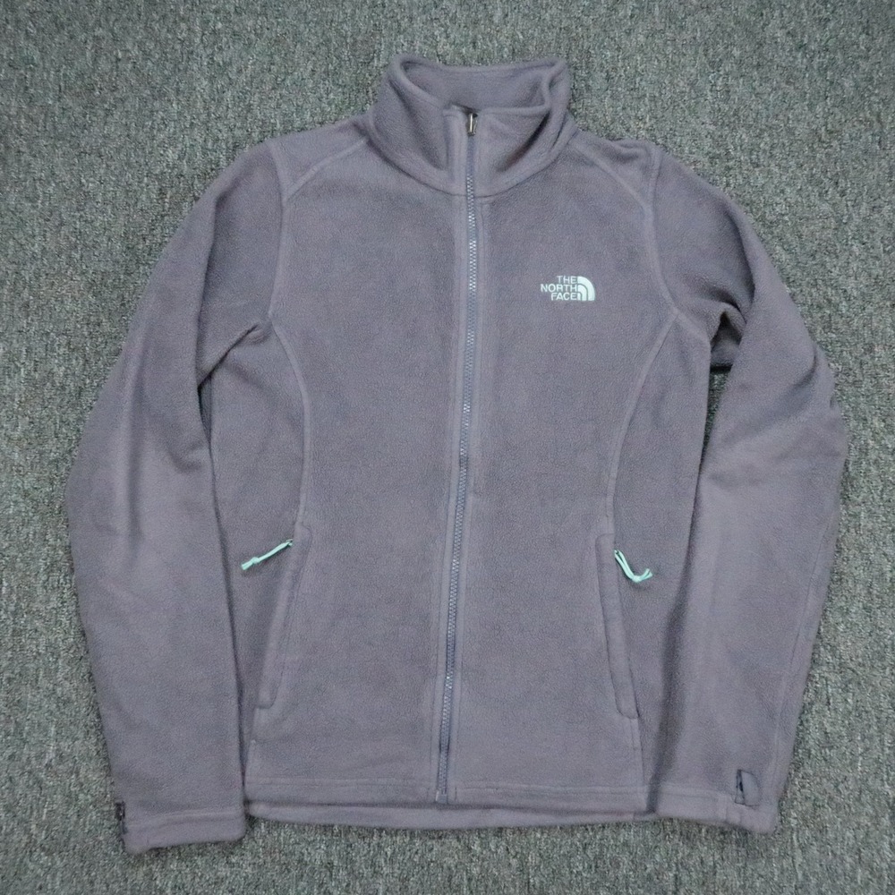 The North Face Jacket Womens Small Purple TKA 100 Full Zip Mock Neck Fleece *